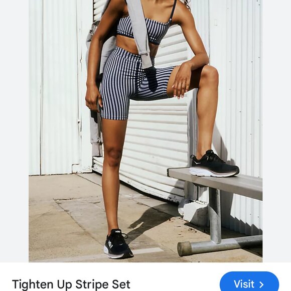 FREE PEOPLE Womens Tighten Up Stripe Set Size M-L NEW‎ WITH TAG - Picture 11 of 12